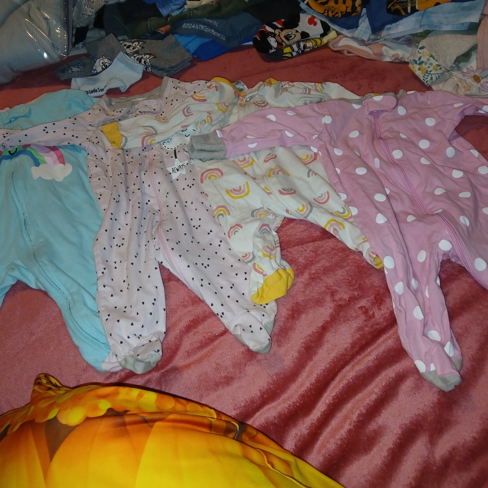 Gerber Like New Footie Pajamas With Mitten Cuffs
